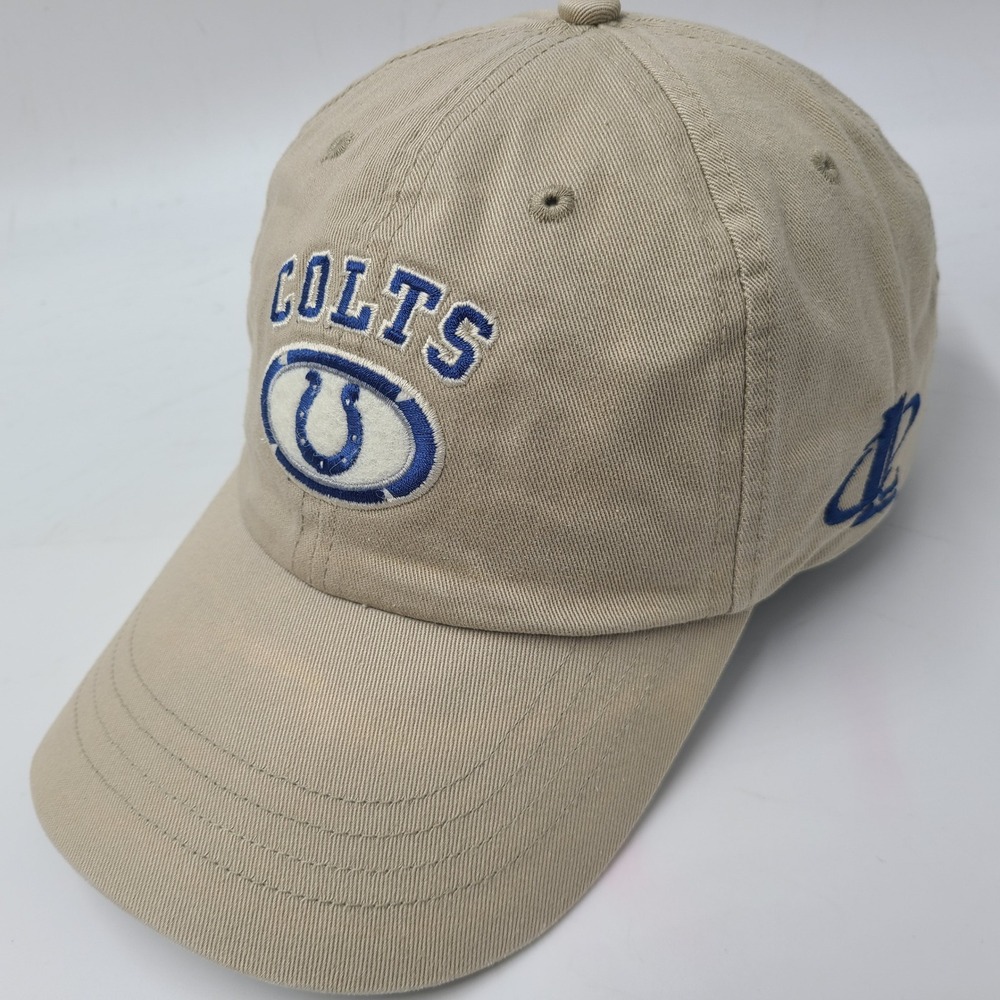 Vintage Indianapolis Colts Hat Strapback Logo Athletic Beige Distressed NFL Men